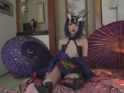 二次元酒呑童子cos貧乳女優